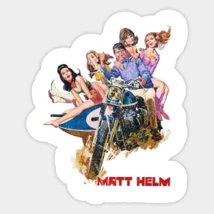 Matt Helm - Dean Martin in "The Ambushers" Vintage Distressed Sticker